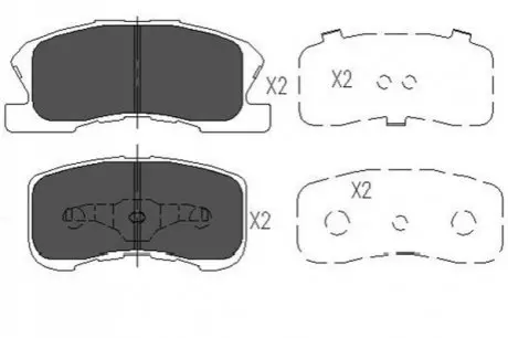 PARTS DAIHATSU Тормозные колодки передн. SIRION 1.0 99- PARTS KAVO KBP-1508 (фото 1)