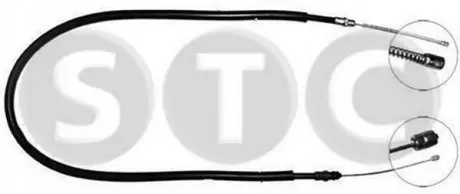 Трос гальмівний CLIO all (барабанний) DX/SX-RH/LH STC T480210