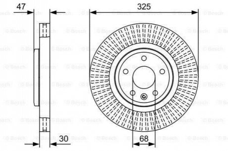 FORD USA Гальмівний диск передн. EXPLORER BOSCH 0986479W52