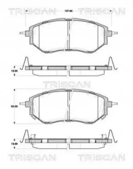 Колодки гальмівні передні TRISCAN 811068182
