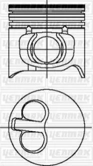 Поршень с кольцами і пальцем (размер отв. 94.40/STD) CITROEN Jumper 2,8D -02, FIAT Dicato 2.8D (Sofim 8140.63 22 EURO 2 / SOFIM EURO 2) Yenmak 31-03693-000