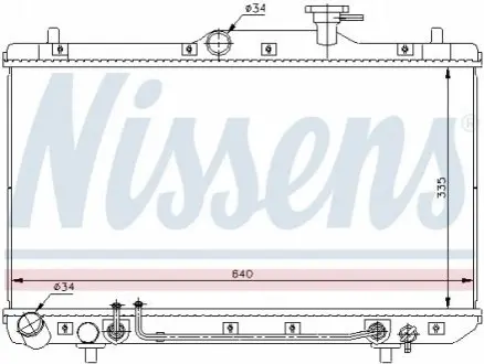 Радіатор HY ACCENT(99-)1.5 i(+)[OE 25310-25100] NISSENS 67023