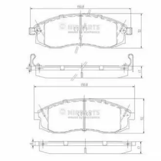 Гальмівні колодки NIPPARTS J3601066