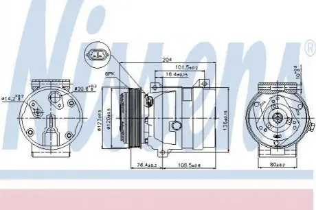 Компресор NS INTERSTAR(02-)1.9 dCi(+)[OE 93198021] NISSENS 89063