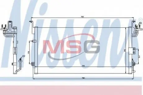 Радіатор кондиціонера NISSENS 94775