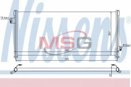 Конденсер SU LEGACY(94-)1.8 i(+)[OE 73210-AC050] NISSENS 94509