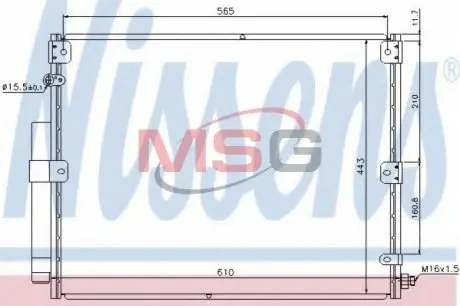 Радіатор кондиціонера NISSENS 940375