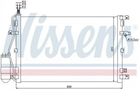 Радіатор кондиціонера First Fit NISSENS 94937