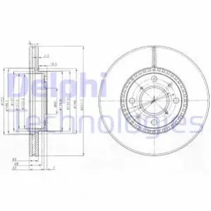 Гальмівний диск Delphi BG4049C