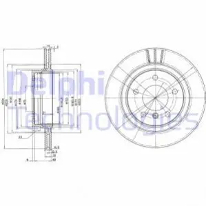 Гальмівний диск Delphi BG3530C