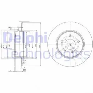 Гальмівний диск Delphi BG3239C
