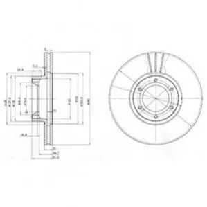 Гальмівний диск Delphi BG3553