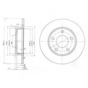 Гальмівний диск Delphi BG3671