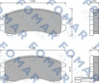 Колодки гальмівні дискові FOMAR FO 443681 (фото 1)