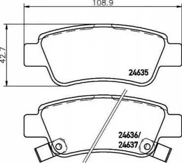 Гальмівні колодки HONDA CR-V "R "06>> Nisshinbo NP8014