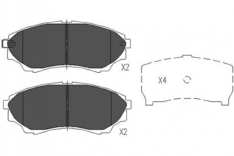 PARTS FORD Гальмівні колодки передн.Ranger,Mazda BT-50 99- PARTS KAVO KBP-4514