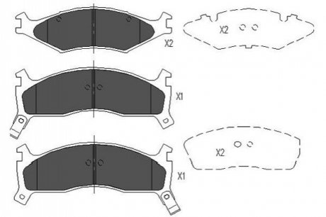 PARTS KIA Тормозные колодки передн.Sportage 94- PARTS KAVO KBP-4008 (фото 1)