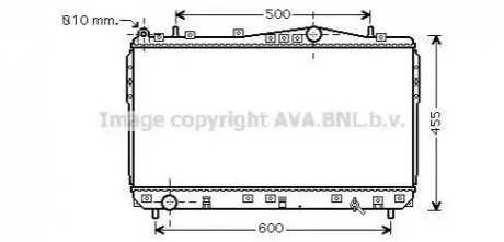 Радіатор охолодження NUBIRA/LACETTI MT 03-1,6-1,8 (Ava) AVA COOLING DWA2073
