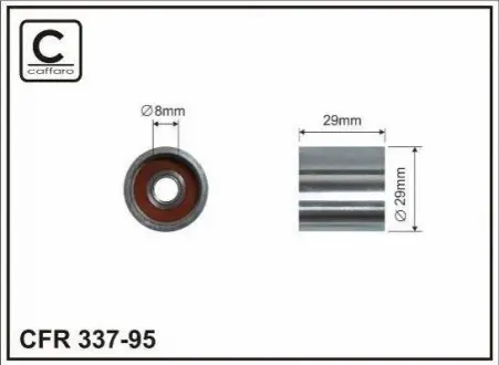 29x8x29 Ролик паска приводного Skoda/VW Golf V/Caddy II CAFFARO 337-95