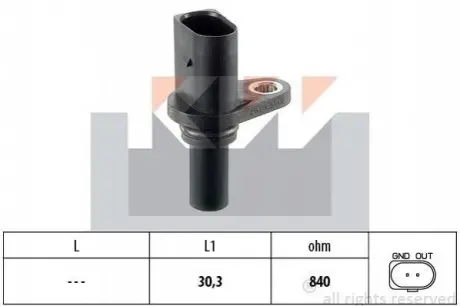 Датчик р/вала, к/вала (аналог EPS 1.953.221/Facet 9.0221) Kw 453 221