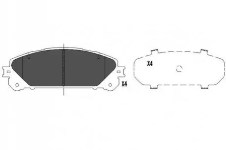 Гальмівні колодки пер. Lexus RX 08-15/Toyota RAV4 12- (advics) PARTS KAVO KBP-9116