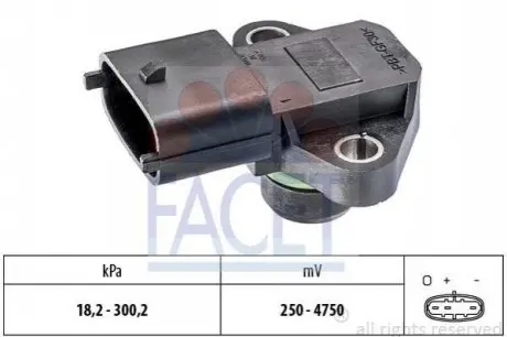 Датчик абсолютного тиску (Manifold Air Pressure Sensor, MAP sensor) FACET 10.3345