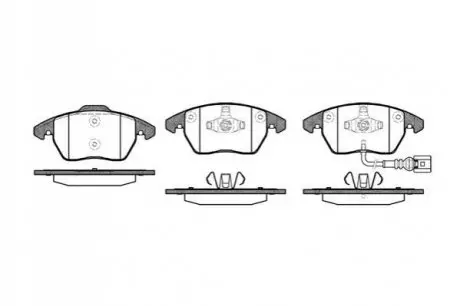 Фото 1 - гальмівні колодки пер. A1/A3/Altea/Beetle/Caddy/Up (04-21) WOKING P11303.01 Гальмівні колодки пер. A1/A3/Altea/Beetle/Caddy/Up (04-21) WOKING P11303.01 (фото 1)