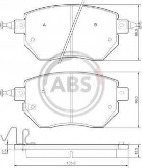 ABS Гальмiвнi колодки дисковi A.B.S. 37504