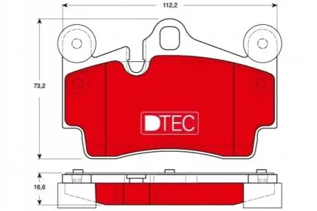 Гальмівні колодки, дискові TRW GDB1653DTE