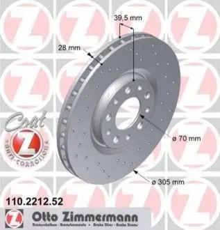 Диск гальмівний SPORT Z ZIMMERMANN 110221252