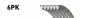 GATES 6PK1822 (8653-10713)  Ремінь (поліклиновий) GATES MV 6PK1822