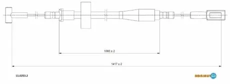 FIAT трос ручного гальма Iveco DAILY IV 06- ADRIAUTO 11.0253.2 (фото 1)