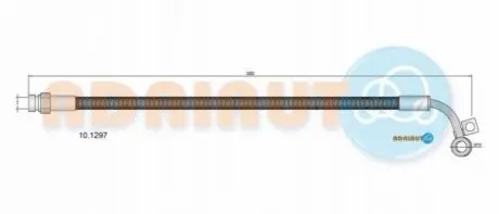 HYUNDAI шланг гальмівний передн. лів. H-1 97- ADRIAUTO 10.1297