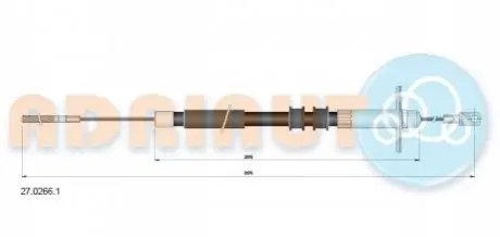 Фото 1 - db трос ручного гальм задн.прав.g w463 ADRIAUTO 27.0266.1 DB трос ручного гальм задн.прав.G W463 ADRIAUTO 27.0266.1 (фото 1)