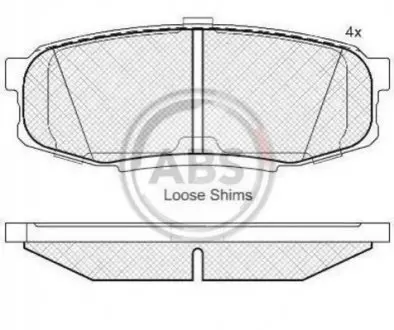 ABS Гальмiвнi колодки дисковi A.B.S. 37702