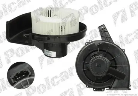 Вентилятор кабіни FABIA/ROOMSTER/POLO/FOX/A2 Polcar 6913NU-2