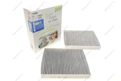 Фільтр салону BMW 5 (F10)/7 (F01) 2.0-6.0 08- (вугільний) (к-кт 2 шт.) Valeo 715690 (фото 1)