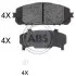 Колодка гальм. диск. передн. (вир-во ABS) 35047 35047