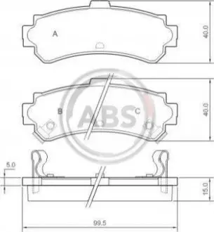 ABS Гальмiвнi колодки дисковi A.B.S. 36956