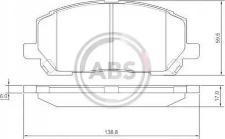 ABS Гальмiвнi колодки дисковi A.B.S. 37260