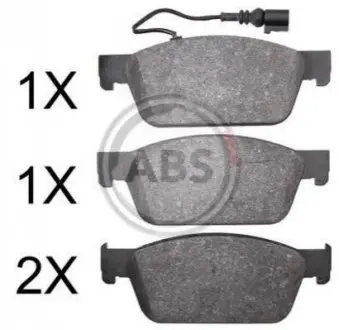 Колодка гальм. диск. передн. (ABS) A.B.S. 37767
