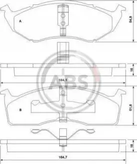ABS Гальмiвнi колодки дисковi A.B.S. 38591