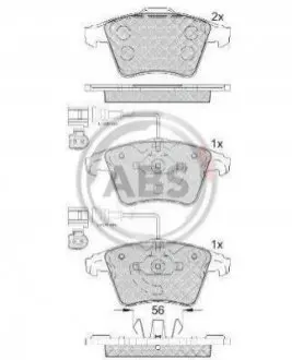 ABS Гальмiвнi колодки дисковi A.B.S. 37482