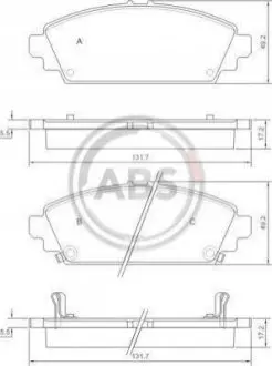 ABS Гальмiвнi колодки дисковi A.B.S. 37177