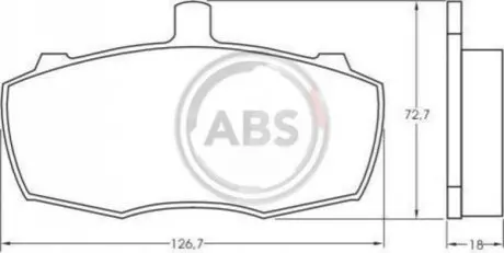 ABS Гальмiвнi колодки дисковi A.B.S. 36504