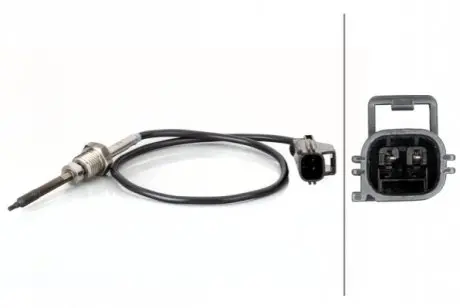 VOLVO Датчик температуры выхлопных газов S60 I, V70 II, XC70, XC90 I 2.4D 07.02-12.14 HELLA 6PT 014 494-451