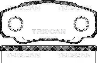 Колодки гальмівні задні TRISCAN 811010533 (фото 1)