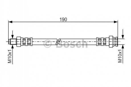 MITSUBISHI шланг гальмівний передн. внутрішній.Pajero 88- BOSCH 1987481011 (фото 1)
