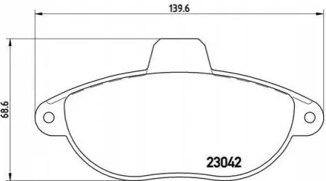 Гальмівні колодки дискові BREMBO P23 072