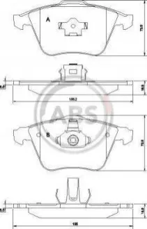 ABS Гальмiвнi колодки дисковi A.B.S. 37464